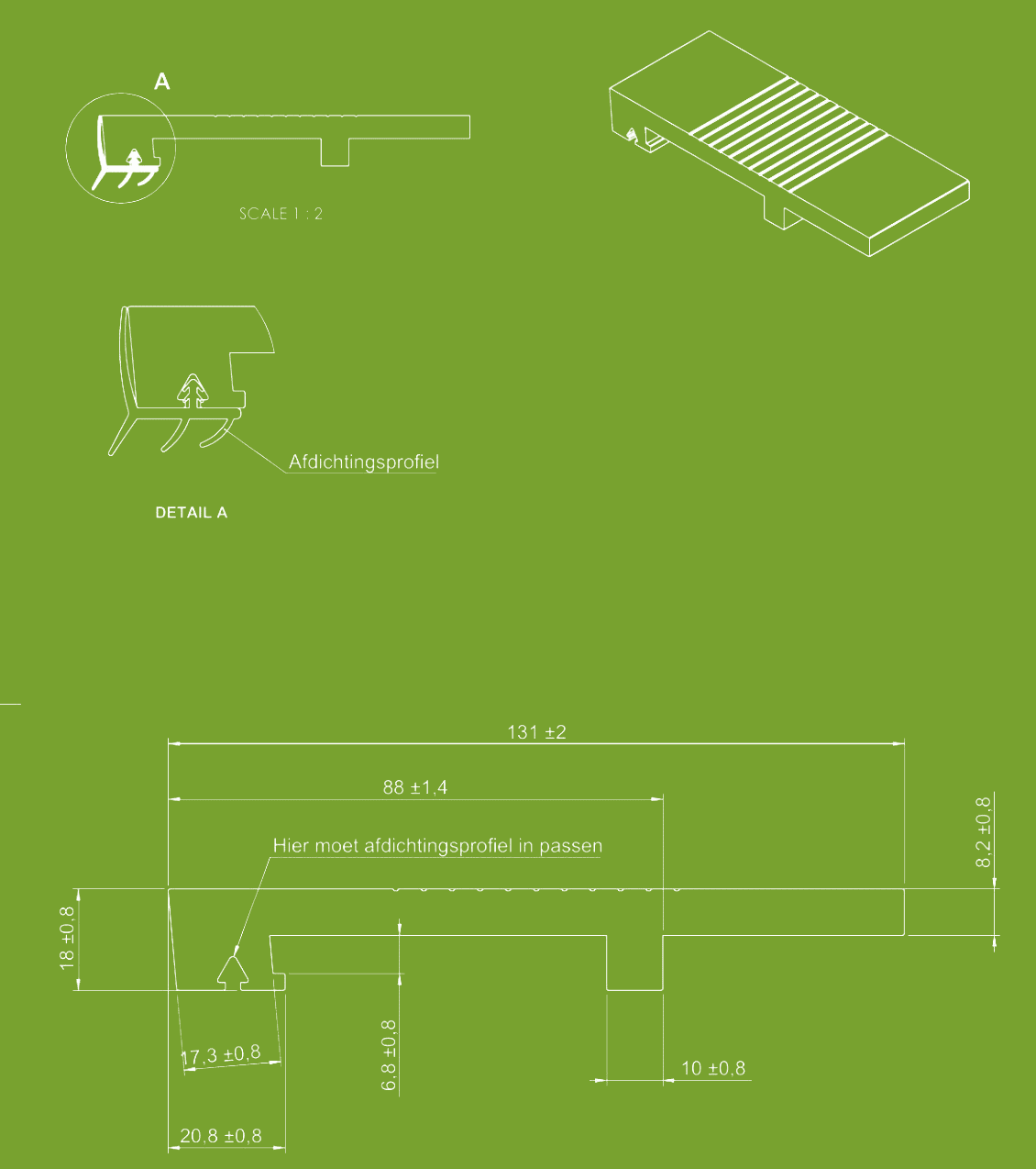 Technische tekening EcoStel stelkozijn